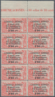 Spanien: 1938, 7 Years Of Republic Airmail Issue 10c. Red Optd. 'CORREO AEREO / 14 Abril 1938 / VII - Gebruikt