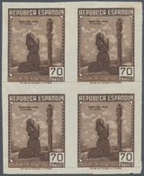 Spanien: 1939, Forces Mail Issue NOT ISSUED 70c. Stamp Showing Female Prayer In A Lot With 75 IMPERF - Usados