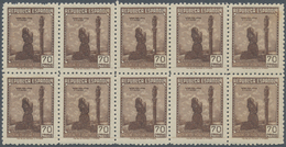 Spanien: 1939, Forces Mail Issue NOT ISSUED 70c. Stamp Showing Female Prayer In A Lot With About 80 - Oblitérés