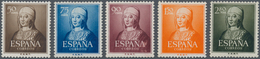 Spanien: 1951, 500th Birthday Of Queen Isabella I. Lot With 74 Complete Sets Incl. Pairs, Blocks/4 A - Oblitérés