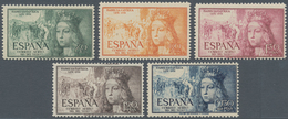 Spanien: 1951, Stamp Day ‚500th Birthday Of Queen Isabella I.‘ Lot With 65 Complete Sets Incl. Sever - Oblitérés