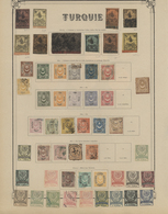 Türkei: 1869/1920, Collection Old Old Pages (stamps Hinged On Both Sides) Starting With Nine Stamp A - Nuevos