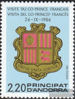Andorra - French Post 376 (complete Issue) Unmounted Mint / Never Hinged 1987 Co-Prince - Carnets