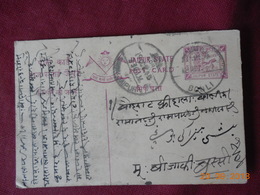 Carte Entier Postal De Jaipur De 1940 - Jaipur