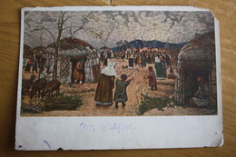 RUSSIAN ART , Chashnikov "October In Kazakhstan " -  OLD POSTCARD  - 1931 Socialist Realism - Kazachstan