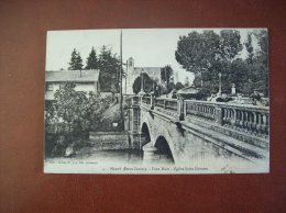 Carte Postale Ancienne De Niort: Pont Main -Eglise Saint-Etienne - Niort