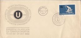 CANOE, CLUJ NAPOCA UNIVERSITY SPORTS CLUB, SPECIAL COVER, 1969, ROMANIA - Kanu