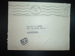 LETTRE PORT PAYE OBL.MEC.22 MAI 1948 RABAT RP MAROC + P.P. Encadré - Covers & Documents