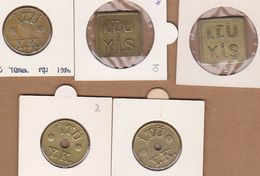 AC - ISTANBUL TECHNICAL UNIVERSITY REFECTORY  TOKEN 5 DIFFERENT TOKENS - JETONS - Monetary/Of Necessity