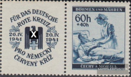 Bohemia And Moravia WZd12 With Zierfeld Unmounted Mint / Never Hinged 1941 Red Cross - Unused Stamps