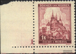 Bohemia And Moravia 28 With Plate Number Unmounted Mint / Never Hinged 1939 Prague - Neufs