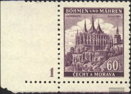 Bohemia And Moravia 27 With Plate Number Unmounted Mint / Never Hinged 1939 Ruttenberg - Neufs
