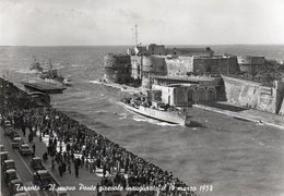 TARANTO IL NUOVO PONTE GIREVOLE INAUGURATO IL 10 MARZO 1958-VERA FOTOGRAFIA - Taranto