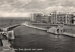 TARANTO IL NUOVO PONTE GIREVOLE SEMI-APERTO-VIAGGIATA 1960-VERA FOTOGRAFIA - Taranto