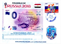 ARGHELIA - Philatelic Cover Egypt Egypte Pyramids FIFA Football World Cup Russia 2018 Banknotes Currencies Money - 2018 – Russia