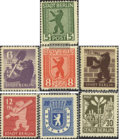 Soviet Zone (all.cast.) 1B-7B (complete Issue) Pierced Instead Dentate Unmounted Mint / Never Hinged 1945 Berlin Bar - Berlino & Brandenburgo