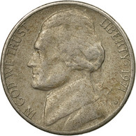 Monnaie, États-Unis, Jefferson Nickel, 5 Cents, 1971, U.S. Mint, Denver, TB - 1938-…: Jefferson