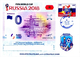 ARGHELIA - Philatelic Cover Morocco Maroc FIFA Football World Cup Russia 2018 Banknotes Money Mosque Mosques - 2018 – Russia