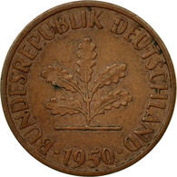 Monnaie, République Fédérale Allemande, Pfennig, 1950, Hambourg, TB, Copper - 1 Pfennig