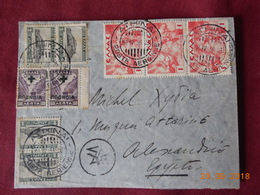 Lettre De Grèce à Destination D' Alexandrie De 1938 (cachet Poste Aérienne) - Lettres & Documents
