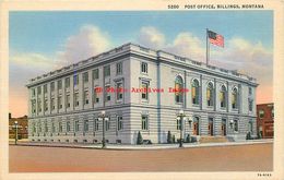 281479-Montana, Billings, Post Office, Curteich No 7A-H163 - Billings