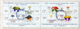 2014 MUSHROOMS / Champignons (W.Exh.stamp-Philakorea ;Int.stamp-Essen) 2 S/S-used/oblitere (O) BULGARIA / Bulgarie - Oblitérés