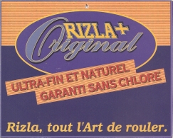 Plaque Publicitaire Carton - RIZLA + Original : Rizla, Tout L'Art De Rouler - Pappschilder