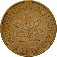 Monnaie, République Fédérale Allemande, 5 Pfennig, 1979, Hambourg, TB+, Brass - 5 Pfennig