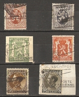 Belgique  - Petit Lot De 5 Timbres Et Un Fragment D'Entier Postal  Surchargés Poste Aérienne - Luchtpost - Covers & Documents