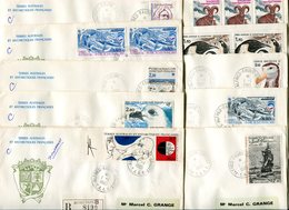 RC A10082 TAAF 1985 LOT DE 10 LETTRES DE LA BASE ALFRED FAURE CROZET TB - Storia Postale