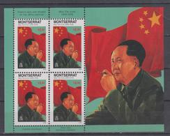 MONTSERRAT 1998 CHINA CHAIRMAN MAO TSE TUNG ZEDONG SHEETLET - Mao Tse-Tung