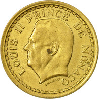 Monnaie, Monaco, Louis II, Franc, 1943, Poissy, TTB, Bronze-Aluminium - 1922-1949 Louis II