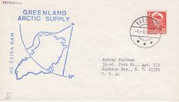 Greenland 1968 Greenland Arctic Supply Ms Erika Dan Ca Narssaq 1.8.68 Cover (40685) - Storia Postale