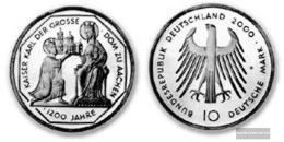 FRD (FR.Germany) Jägernr: 475 2000 G Stgl./unzirkuliert Silver Stgl./unzirkuliert 2000 10 DM Aix-la-Chapelle - Commemorative