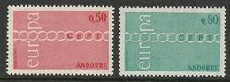 1971 Andorra (French Post) Europa Set (** / MNH / UMM) - 1971