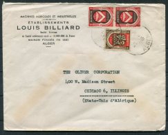 1948 Algeria Louis Billiard, Agricultural Machines Cover - Chicago USA - Storia Postale