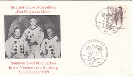 Germany 1969 Apollo-11 Spacecraft And Spaceman  Commemoraitve Cover - North  America