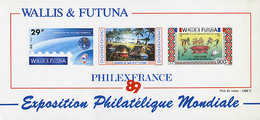 WALLIS ET FUTUNA  Philexfrance 89. Yvert BF 4 ** MNH Bloc Non Dentelé - Autres & Non Classés