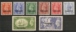 MOROCCO AGENCIES (TANGIER) 1950 - 1951 SET SG 280/288 (ex SG 287) MOUNTED MINT - Morocco Agencies / Tangier (...-1958)
