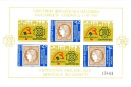 BULGARIE Bicentenaire Révolution Française. Philexfrance 89. Yvert N° 3230 En Petite Feuille ND (imperforate) ** MNH - Révolution Française