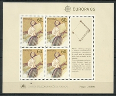 1985 Portugal Europa: European Year Of Music Minisheet (** / MNH / UMM) - 1985