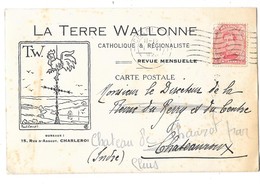 CHARLEROI (Belgique) Carte Commerciale Publicitaire Revue La Terre Wallonne - Charleroi