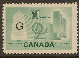 CANADA 1953 50c Official SG O201a UNHM #IM254 - Sovraccarichi