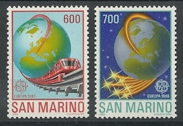 1988 San Marino Europa: Transportation And Communications Set (** / MNH / UMM) - 1988