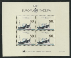 1988 Portugal (Madeira) Europa: Transportation And Communications Minisheet (** / MNH / UMM) - 1988