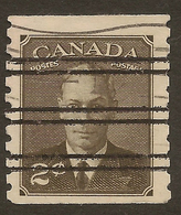 CANADA 1949 2c Coil KGVI : Imperf X P 9.5 SG 420a U #IM224 - Roulettes