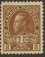 CANADA 1916 2c + 1c Brown War Tax SG 239 HM #IM253 - Kriegssteuermarken