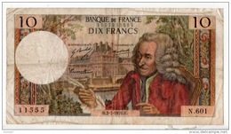 FRANCE . 10 FRANCS . TYPE " VOLTAIRE " 02-07-1970 - Réf. N°10964 - - 10 F 1963-1973 ''Voltaire''