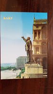 AZERBAIJAN  - Old Postcard - BAKU. GOVERNMENT HOUSE. LENIN MONUMENT  - 1985 - Aserbaidschan