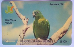 Jamaica  J$100  5JAMG Amazona Agilis " - Jamaica